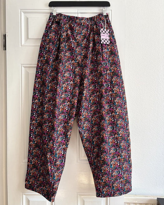 Alternative Handmade Johnny Trousers - Corduroy - ONLY MUSHROOMS BLACK AVAILABLE by Lunaticpin