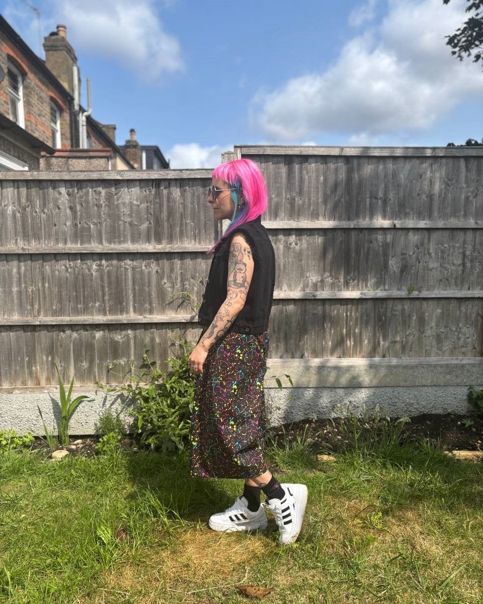 Alternative Handmade Valerie Trousers - Colourful Splatter by Lunaticpin