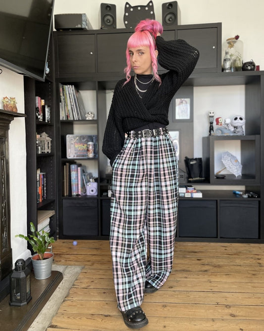 Handmade POLLY TROUSERS - PASTEL RAINBOW - Lunaticpin