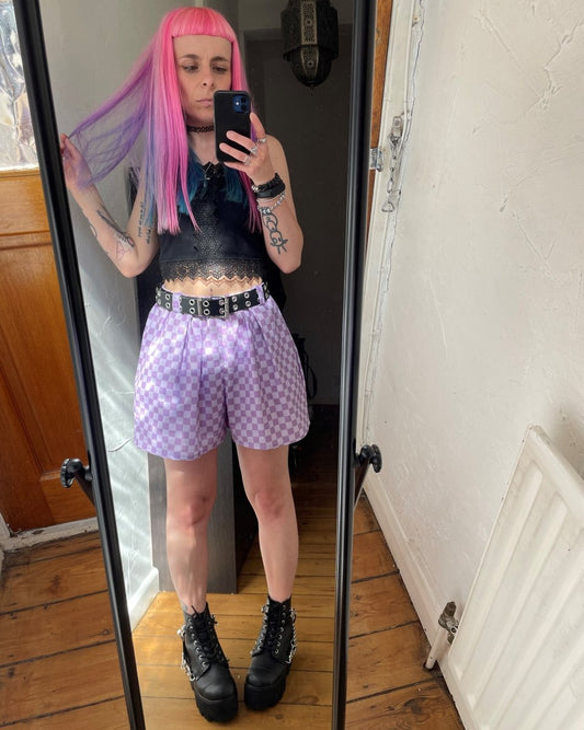 Alternative Handmade Shorts - Lilac by Lunaticpin