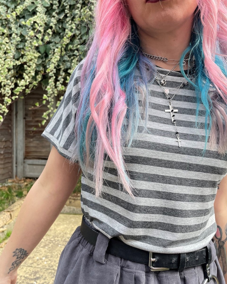 Alternative Handmade Billy Top - Grey by Lunaticpin