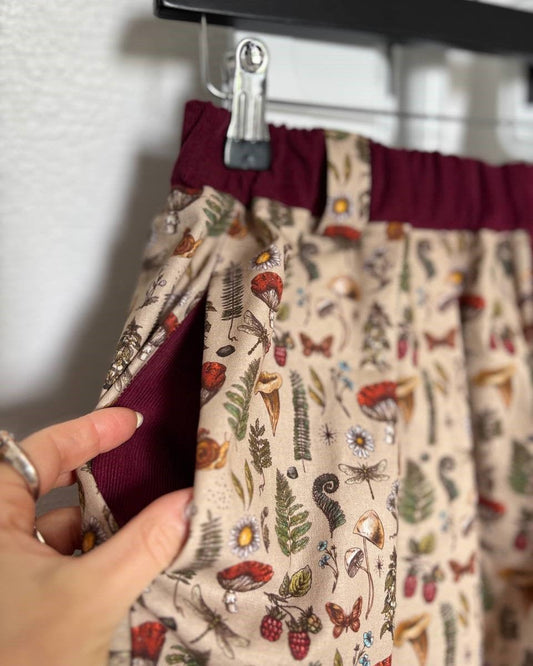 Alternative Handmade Effie Shorts - Forest, Wine, Mustard - size M by Lunaticpin