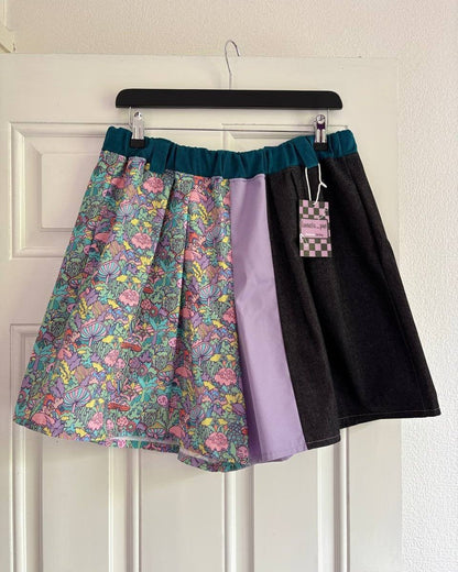 Alternative Handmade Effie Shorts - Mushrooms, Lilac, Denim, Teal - size L by Lunaticpin