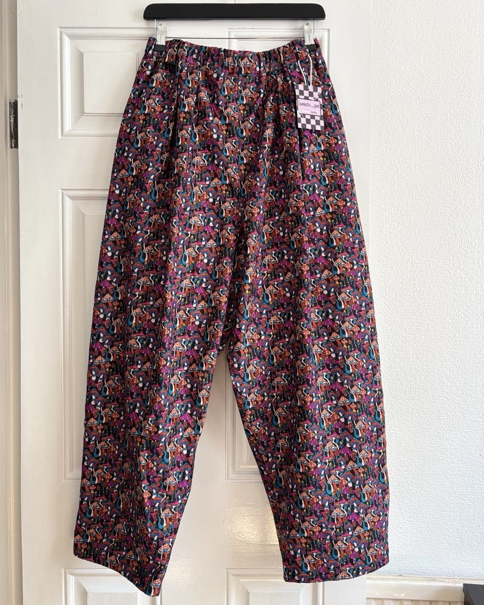 Alternative Handmade Johnny Trousers - Corduroy - ONLY MUSHROOMS BLACK AVAILABLE by Lunaticpin