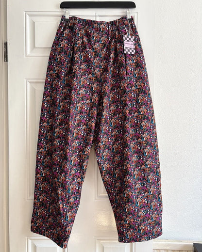 Alternative Handmade Johnny Trousers - Corduroy - ONLY MUSHROOMS BLACK AVAILABLE by Lunaticpin