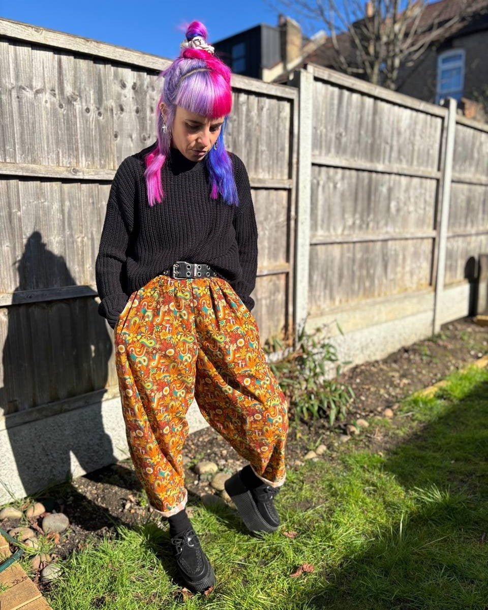 Alternative Handmade Johnny Trousers - Mushrooms - Corduroy - Pick your Fabric by Lunaticpin