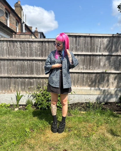 Alternative Handmade Marilu Jacket - Leopart Print Denim by Lunaticpin