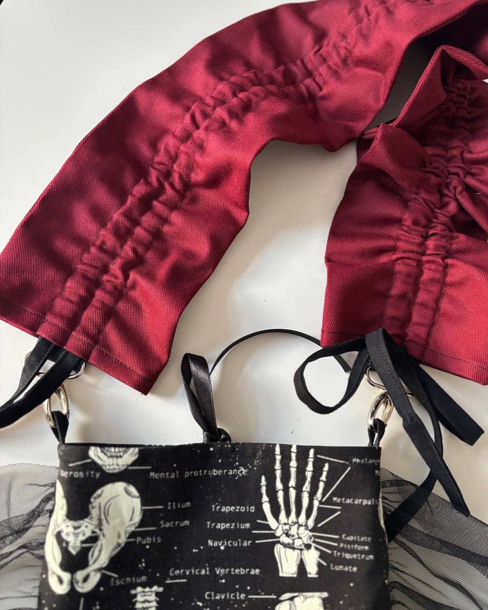 Alternative Handmade Mini Tote Bag - Glow in the Dark by Lunaticpin