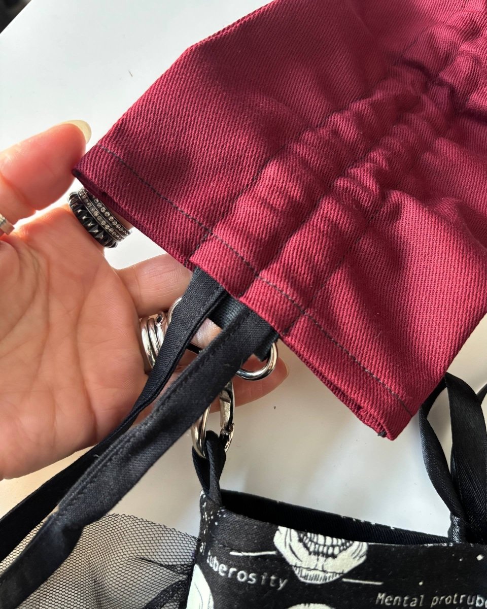 Alternative Handmade Mini Tote Bag - Glow in the Dark by Lunaticpin