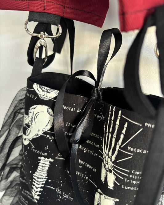 Alternative Handmade Mini Tote Bag - Glow in the Dark by Lunaticpin