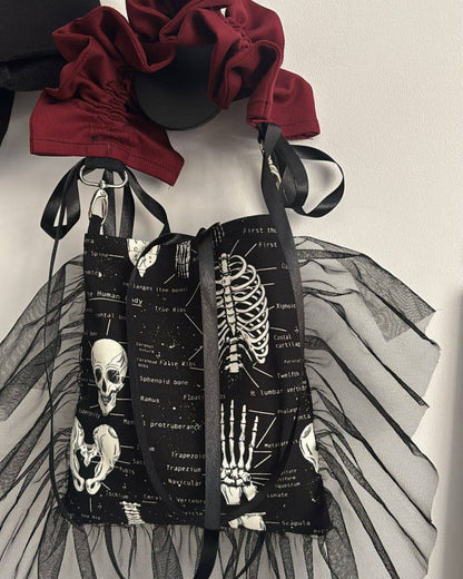 Alternative Handmade Mini Tote Bag - Glow in the Dark by Lunaticpin