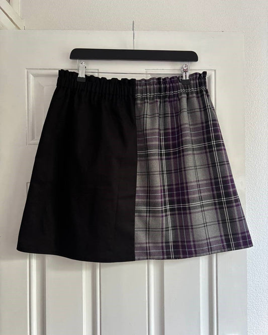 Alternative Handmade Nancy Skirt - Mix Fabrics - size L by Lunaticpin