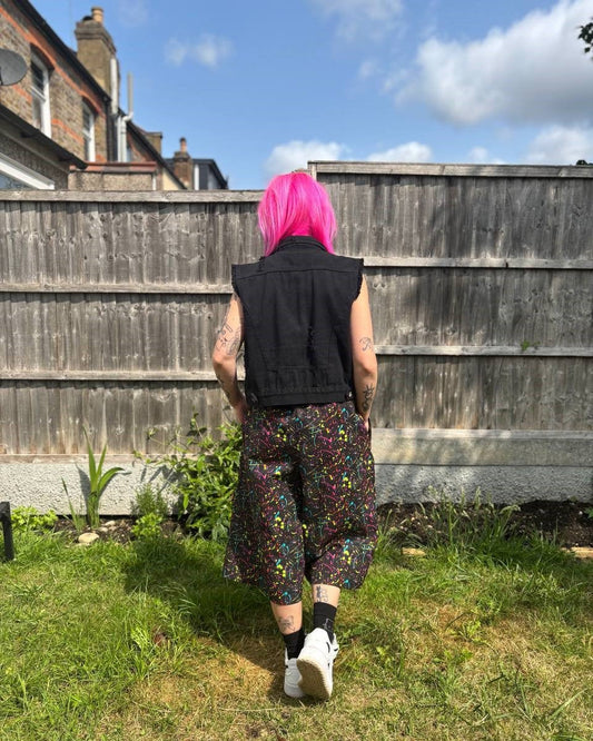 Alternative Handmade Valerie Trousers - Colourful Splatter by Lunaticpin