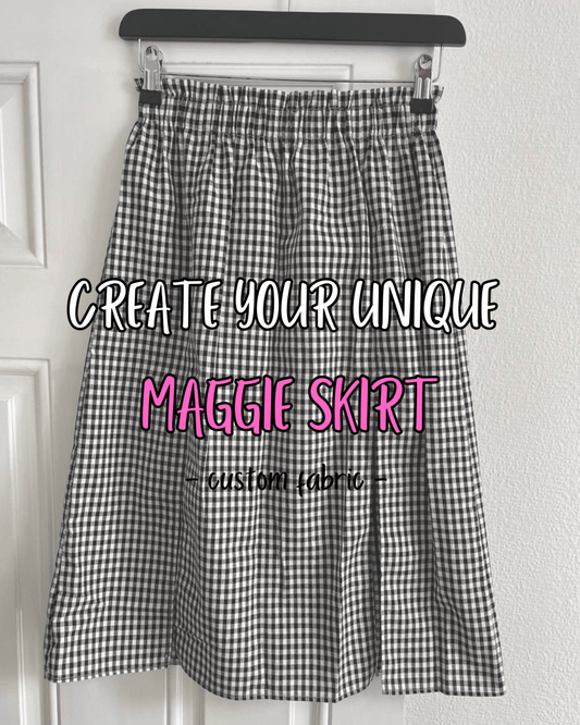 Alternative Handmade Create Your Unique Maggie Midi Skirt - custom fabric by Lunaticpin