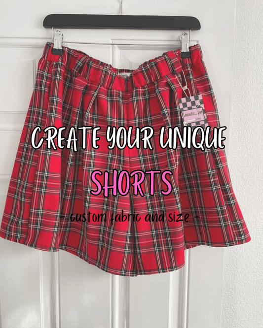 Alternative Handmade Create Your Unique Shorts - custom fabric and size by Lunaticpin