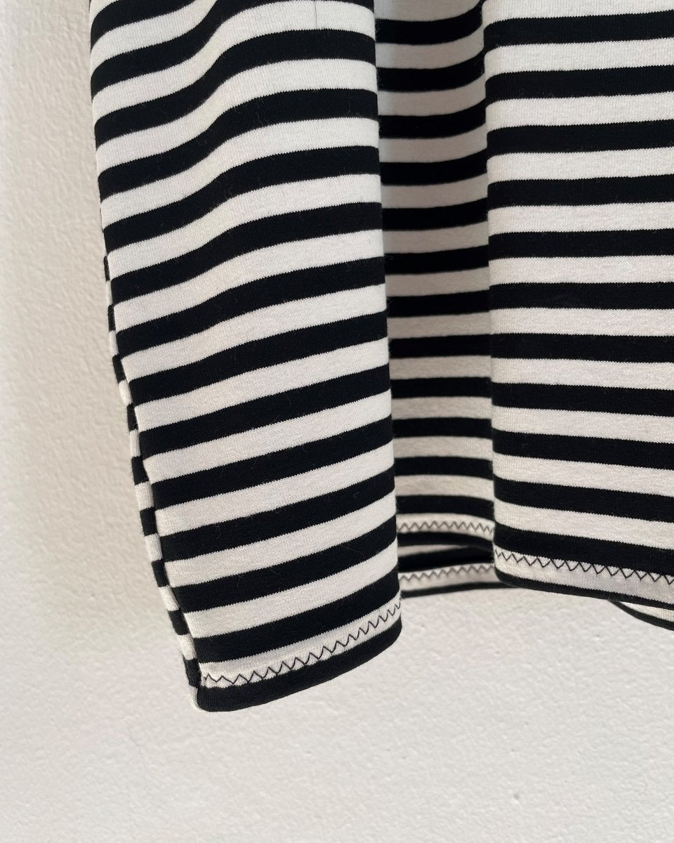 Handmade TOP BILLY - BLACK AND WHITE STRIPES - Lunaticpin