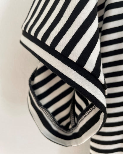 Handmade TOP BILLY - BLACK AND WHITE STRIPES - Lunaticpin