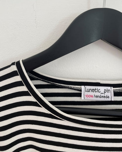 Handmade TOP BILLY - BLACK AND WHITE STRIPES - Lunaticpin