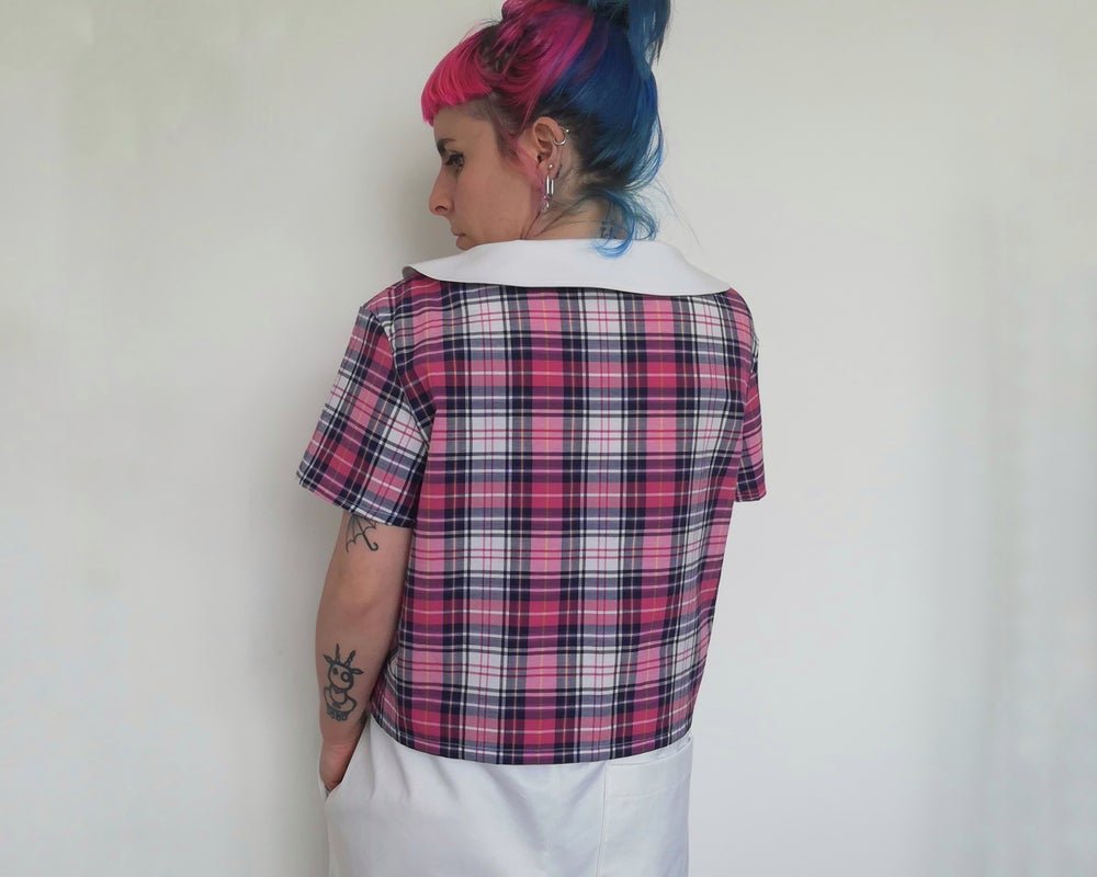 Handmade TOP EMILY-PINK CHECKS - Lunaticpin