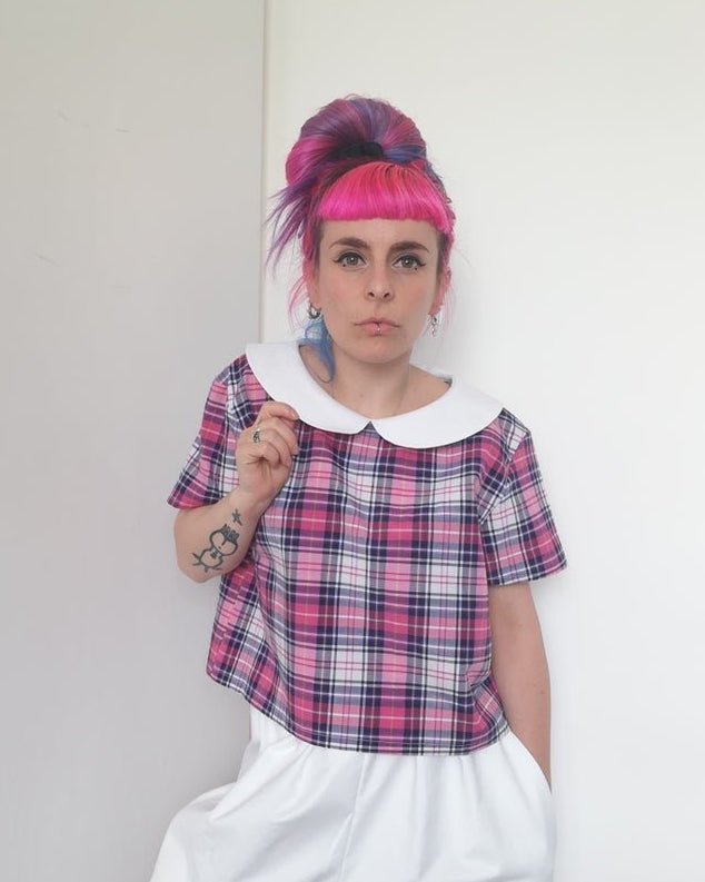 Handmade TOP EMILY-PINK CHECKS - Lunaticpin