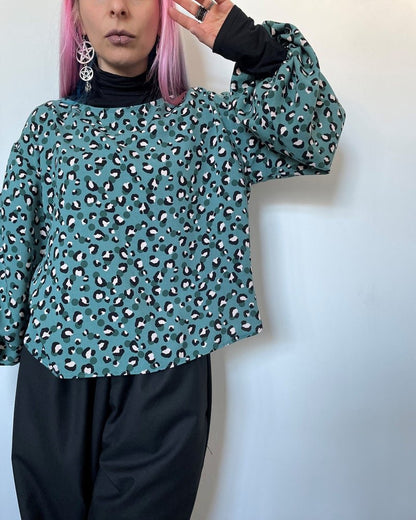 Alternative Handmade Helena Top - Leopard Print by Lunaticpin