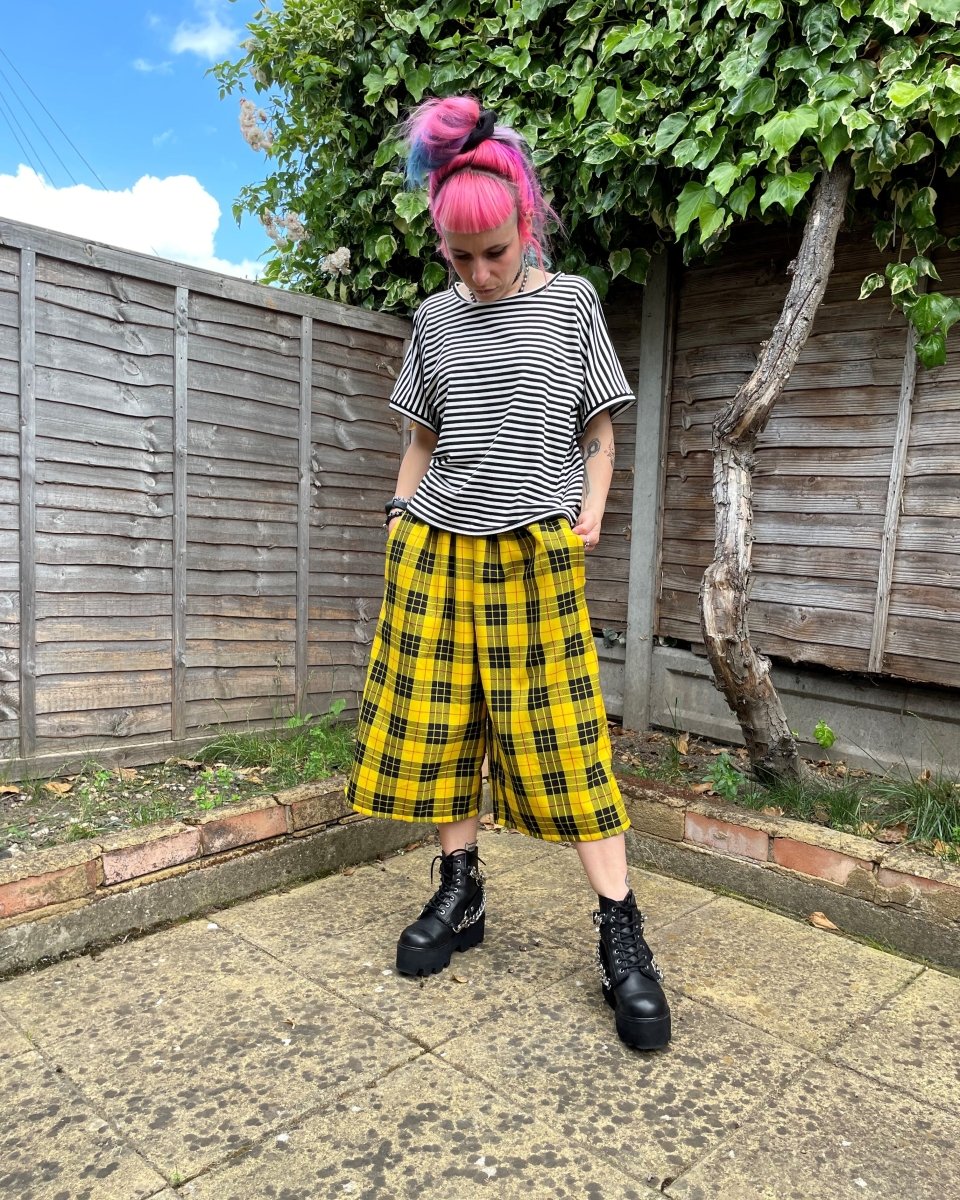 Alternative Handmade Valerie Trousers - Yellow Tartan by Lunaticpin