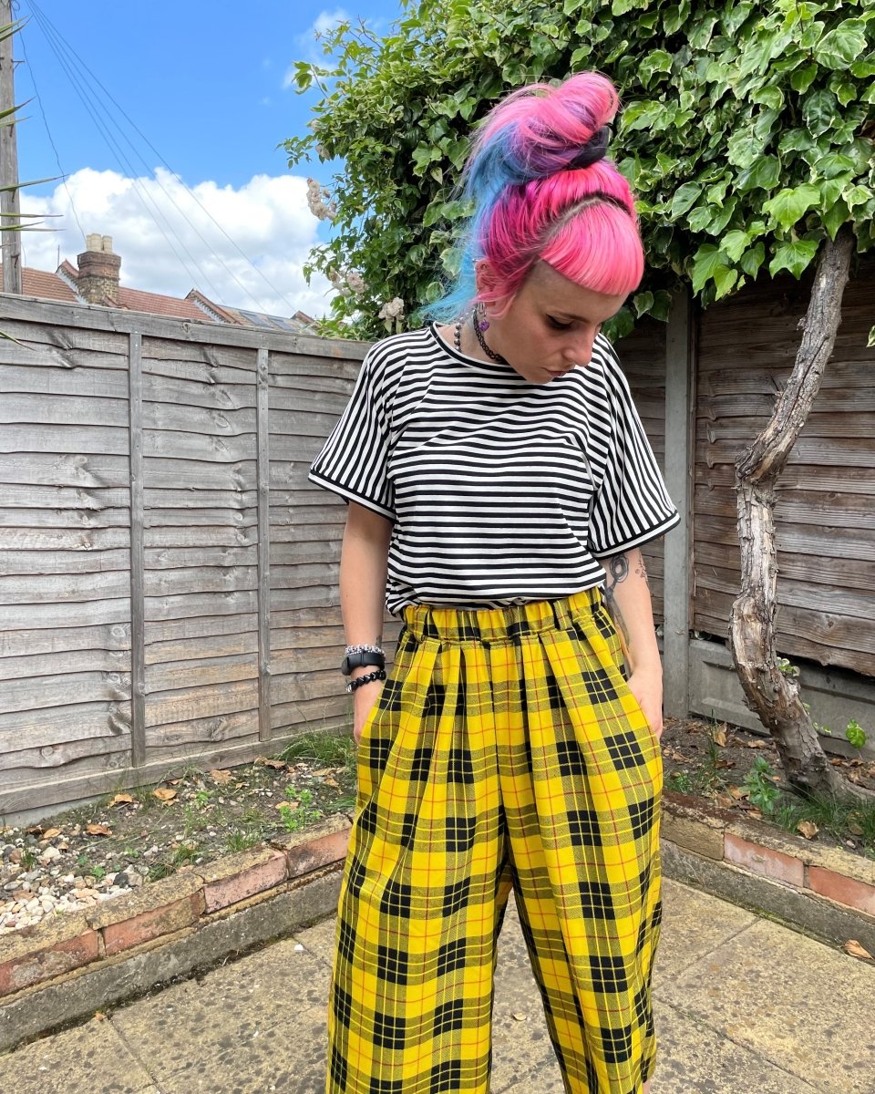 Alternative Handmade Valerie Trousers - Yellow Tartan by Lunaticpin