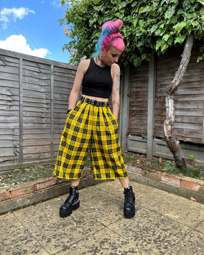 Alternative Handmade Valerie Trousers - Yellow Tartan by Lunaticpin